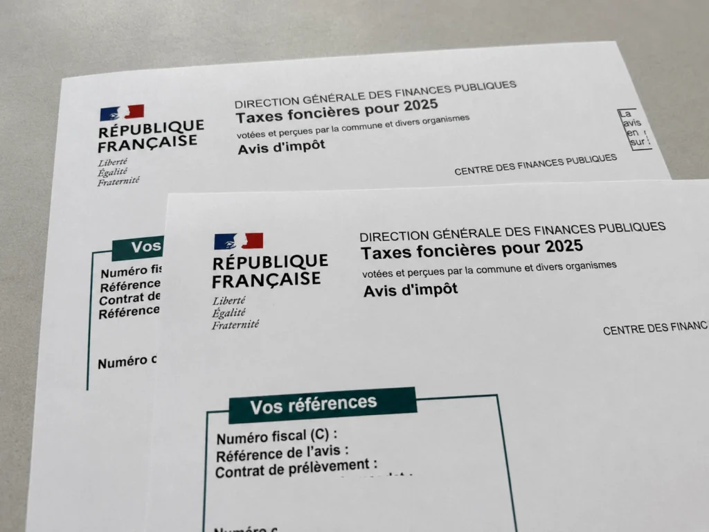 Avis de taxe foncière pour trouver l'Identifiant fiscal du logement 