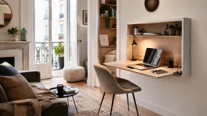 bureau mural rabattable